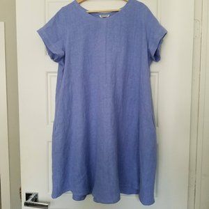 Nettle Studios Trapeze Dress, Periwinkle LinenXS/S